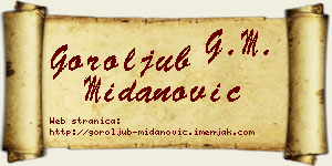 Goroljub Midanović vizit kartica